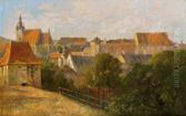 Krems Oil Painting by Karl Vikas