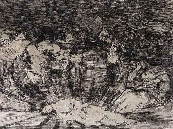 Truth Has Died (Murio la verdad) Oil Painting by Francisco De Goya y Lucientes