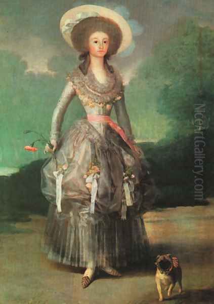 Marquesa De Pontejos Oil Painting by Francisco De Goya y Lucientes