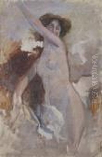 Desnudo Oil Painting by Julio Vila y Prades