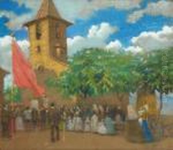 Escena De Pueblo Oil Painting by Darius Vilas