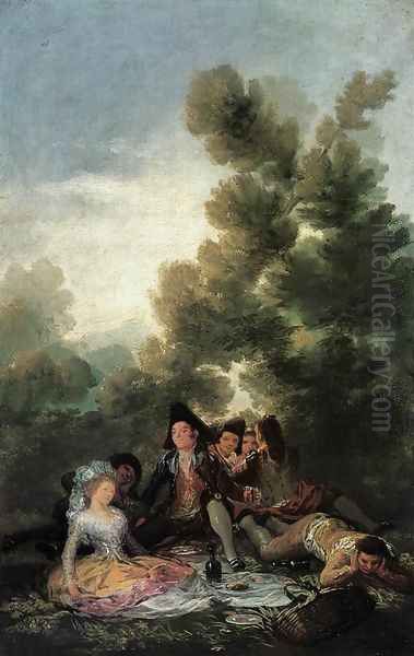 Picnic Oil Painting by Francisco De Goya y Lucientes