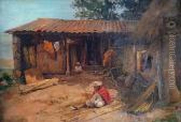 Paysans Aquito Oil Painting by Cesar A. Villacres