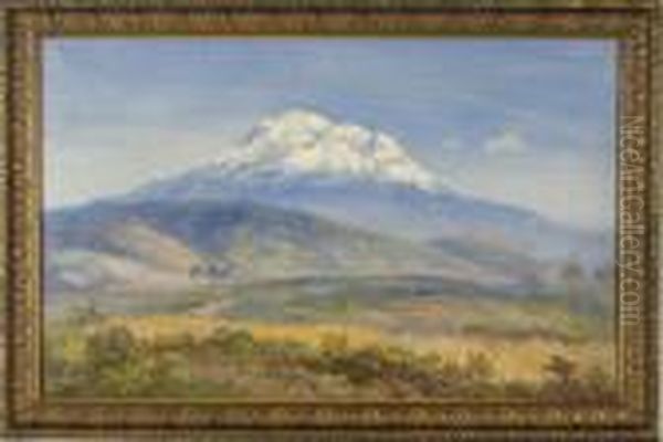 Mountain View Oil Painting by Cesar A. Villacres