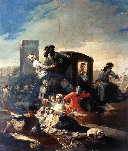 The Crockery Vendor Oil Painting by Francisco De Goya y Lucientes