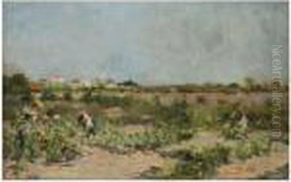 La Cosecha (the Harvest) Oil Painting by Jose Villegas y Cordero