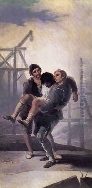 The Injured Mason Oil Painting by Francisco De Goya y Lucientes