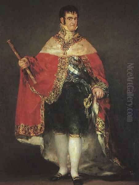 Ferdinand VII In His Robes Of State Oil Painting by Francisco De Goya y Lucientes