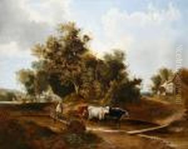 Thorpe Near Norwich, With Whitlingham In The Distance Oil Painting by George Vincent