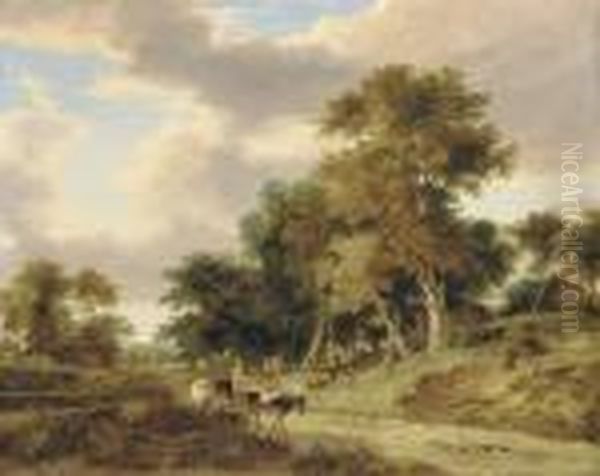 View In The Valley Of The Yare Oil Painting by George Vincent