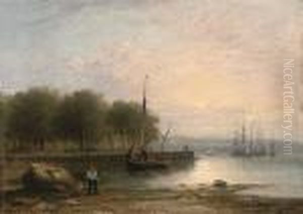 Low-tide Oil Painting by George Vincent