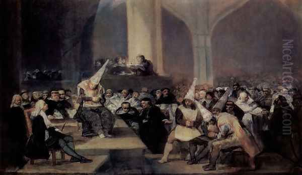 Inquisition Scene Oil Painting by Francisco De Goya y Lucientes