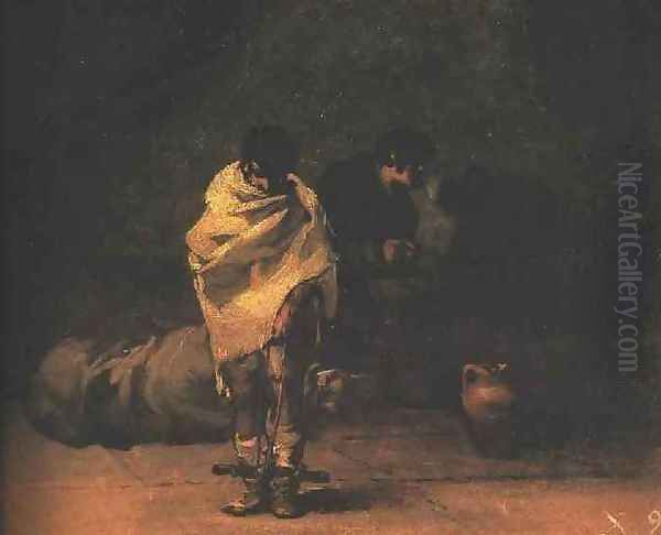 Prison Scene Oil Painting by Francisco De Goya y Lucientes