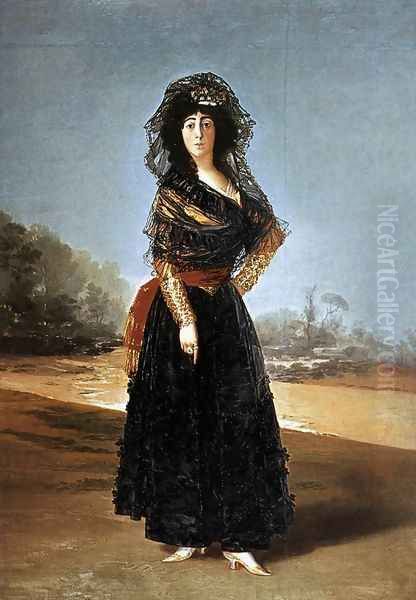 Portrait of the Duchess of Alba Oil Painting by Francisco De Goya y Lucientes