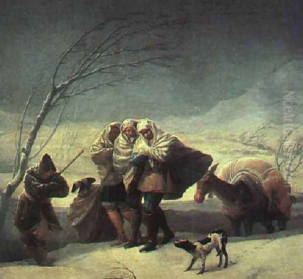 Winter (or The Snowstorm) Oil Painting by Francisco De Goya y Lucientes