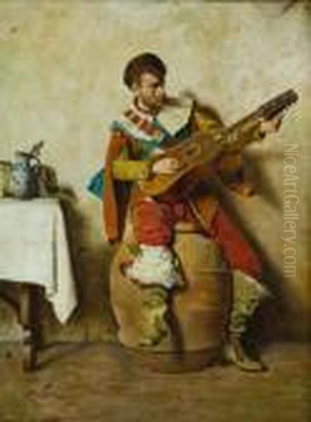 Personaggio In Costume Oil Painting by Francesco Vinea