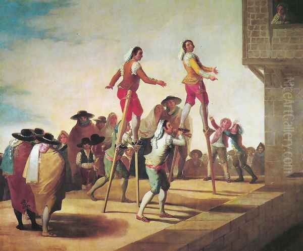 The Stilts Oil Painting by Francisco De Goya y Lucientes