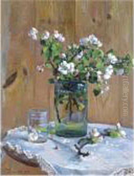 Apple Blossom Oil Painting by Sergey Arsenievich Vinogradov