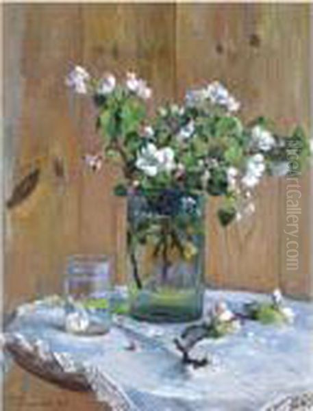 Apple Blossom Oil Painting by Sergey Arsenievich Vinogradov