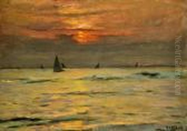 Tramonto Oil Painting by Giulio Cesare Vinzio