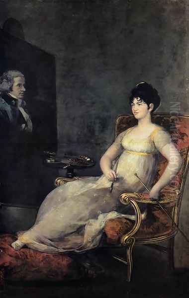 Dona María Tomasa Palafox, Marquesa de Villafranca Oil Painting by Francisco De Goya y Lucientes