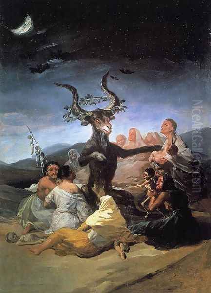 Witches' Sabbath Oil Painting by Francisco De Goya y Lucientes