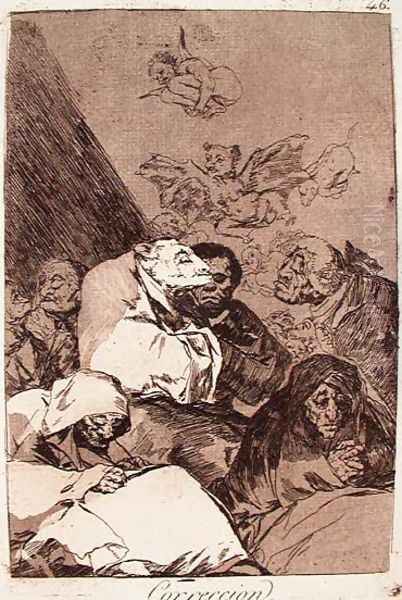 Correction Oil Painting by Francisco De Goya y Lucientes