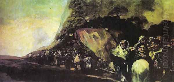 Peregrinación a San Isidro Oil Painting by Francisco De Goya y Lucientes