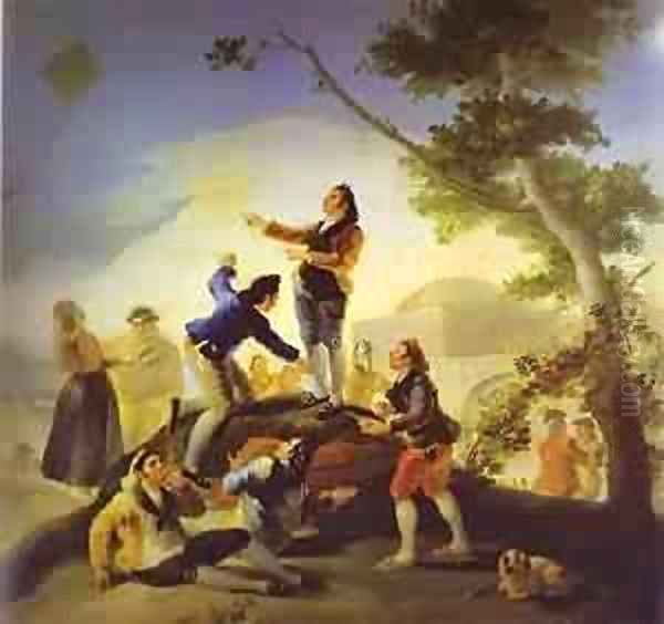 La Cometa (The Kite) 1778 Oil Painting by Francisco De Goya y Lucientes