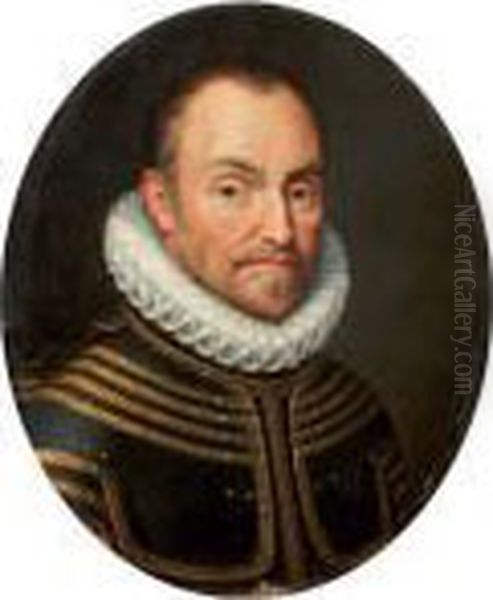 Portrait Of William I Of Orange Oil Painting by Cornelius de Visscher