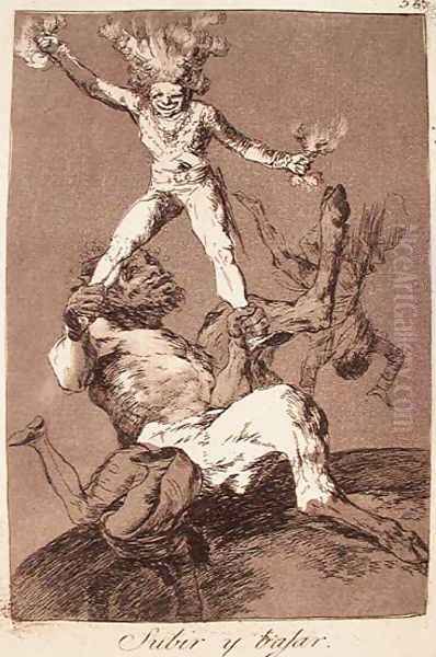 To Rise and to Fall Oil Painting by Francisco De Goya y Lucientes