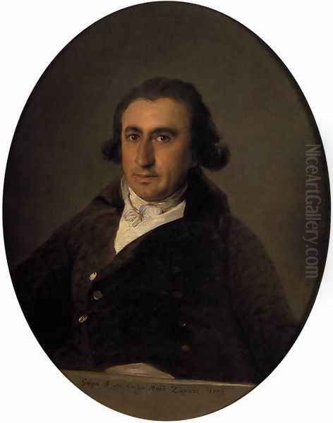 Portrait of Martín Zapater Oil Painting by Francisco De Goya y Lucientes