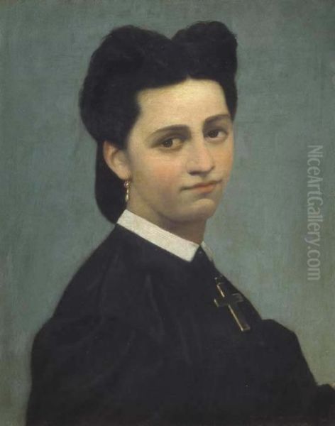 La Vedova Oil Painting by D'Ancona Vito