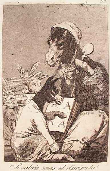 Might Not the Pupil Know More? Oil Painting by Francisco De Goya y Lucientes