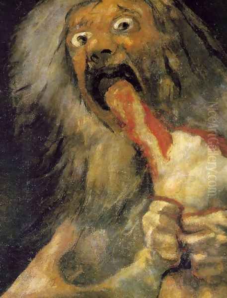 Saturn (Detail) Oil Painting by Francisco De Goya y Lucientes