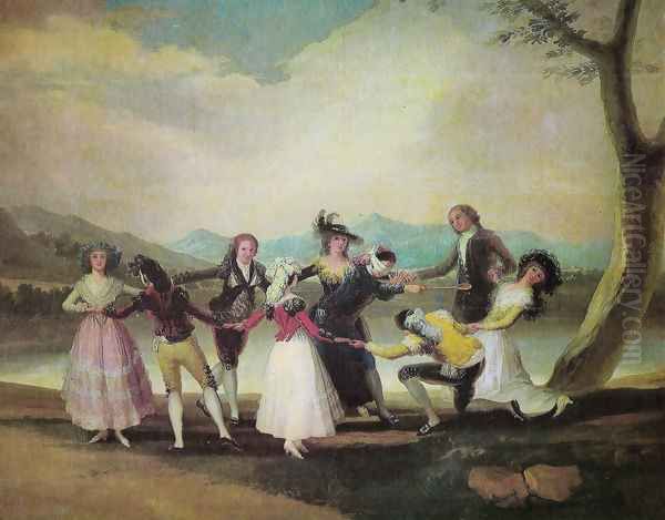 The goose blind Oil Painting by Francisco De Goya y Lucientes