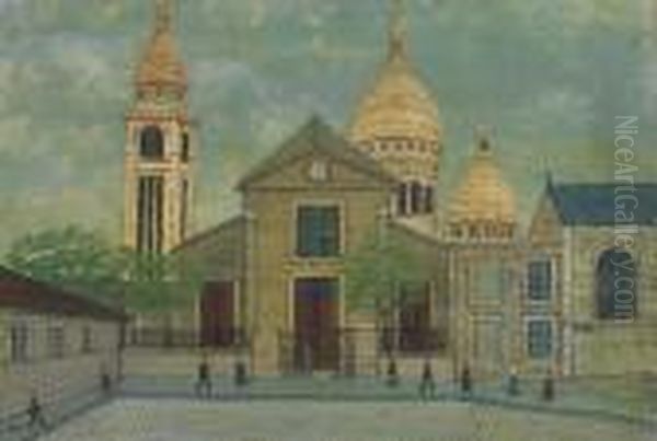 Eglise Saint Pierre De Montmartre Oil Painting by Louis Vivin