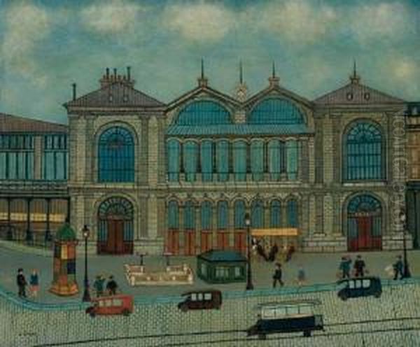 Gare Montparnasse, Paris Oil Painting by Louis Vivin