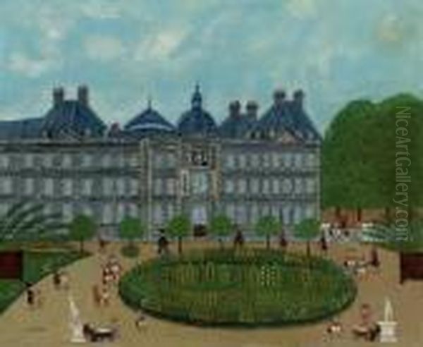 Le Jardin Du Luxembourg Oil Painting by Louis Vivin