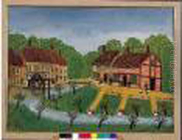 Moulin A Eau, Circa 1930 Oil Painting by Louis Vivin