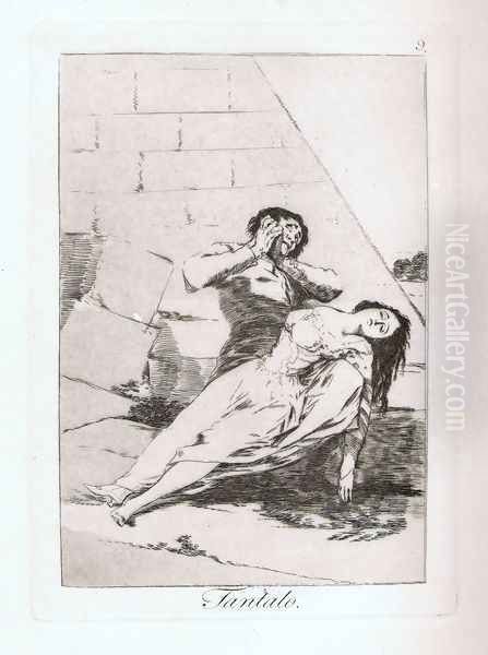 Tantalo Oil Painting by Francisco De Goya y Lucientes