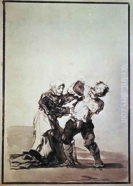 You'll see later (Después lo veras) Oil Painting by Francisco De Goya y Lucientes