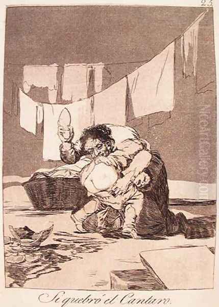 Yes He Broke the Pot Oil Painting by Francisco De Goya y Lucientes