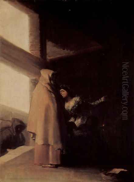 The Monk Visit Oil Painting by Francisco De Goya y Lucientes