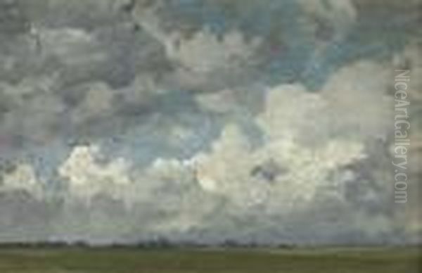 Clouds Over Hattem Oil Painting by Floris Verster