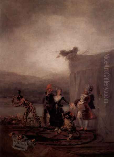 Strolling Players Oil Painting by Francisco De Goya y Lucientes