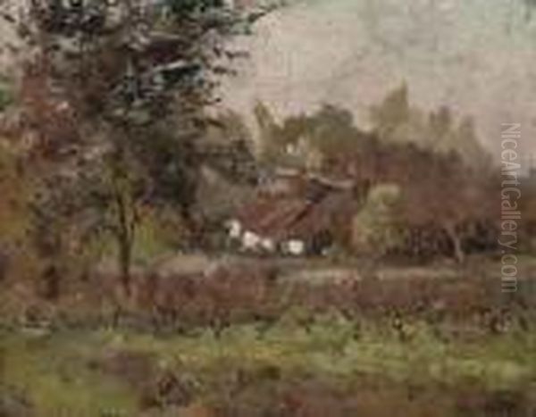 A Farm In Autumn Oil Painting by Guillaume Vogels