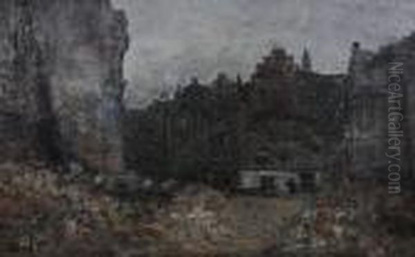 Quartier En Demolition, Crepuscule Oil Painting by Guillaume Vogels