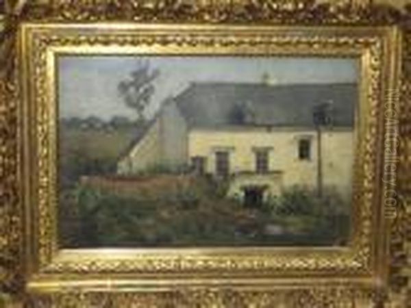 Belgian Le Ferme Blanche Oil Painting by Guillaume Vogels