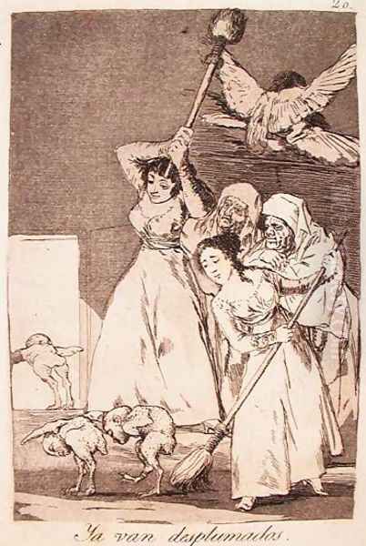 There They Go Plucked Oil Painting by Francisco De Goya y Lucientes